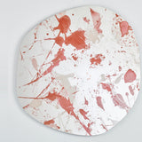 Floc Paint Splatter Printed Glass Wall Mirror 105cm