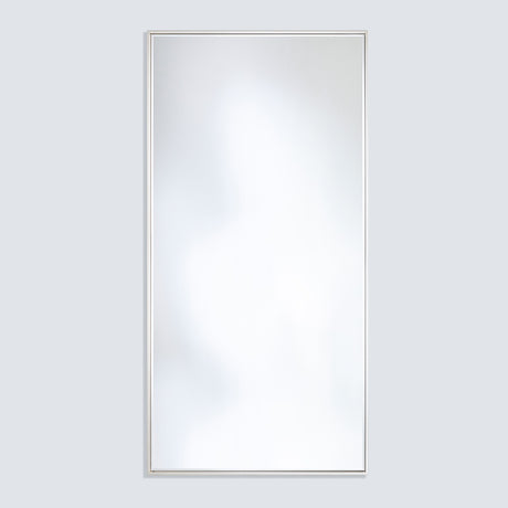 Soho Silver Slim Framed Full Length Mirror 176cm, a rectangular full-length mirror with a narrow flat silver frame, shown against a plain light grey background.