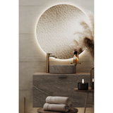 Brio Clear Demister LED IP44 Round Bathroom Mirror 82cm