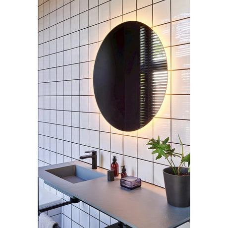 Brio Clear Demister LED IP44 Round Bathroom Mirror 82cm