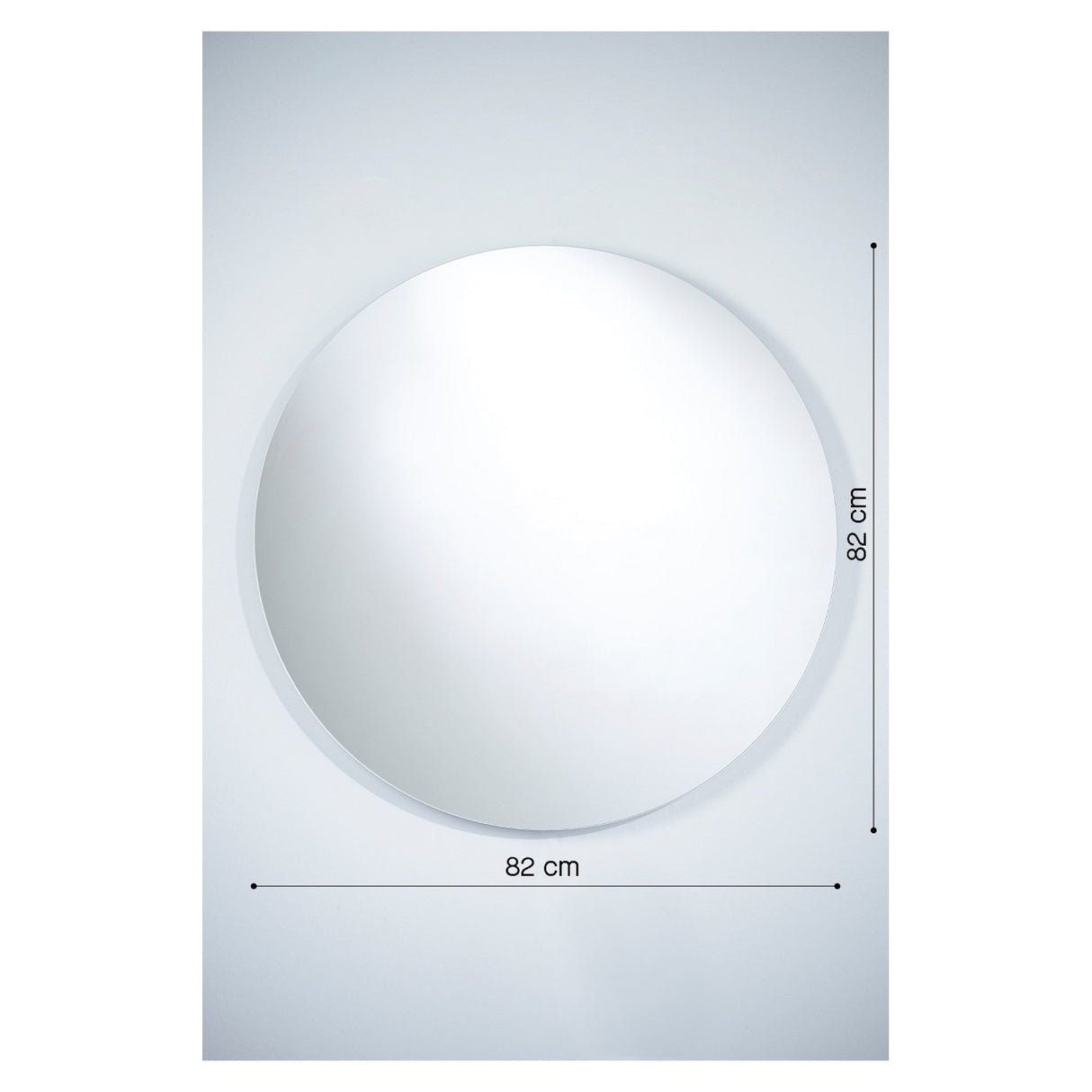 Brio Clear Demister LED IP44 Round Bathroom Mirror 82cm