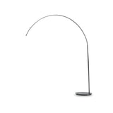 Introducing the Lucidia Floor Lamp Arm - Black, a modern masterpiece featuring an adjustable curved arc design and a sleek black finish. Its minimalist structure and circular base embody contemporary style, gracefully enhancing any space with its stylish appearance.