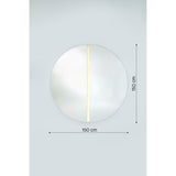 Luna Light LED Two Piece Round Wall Mirror 150cm