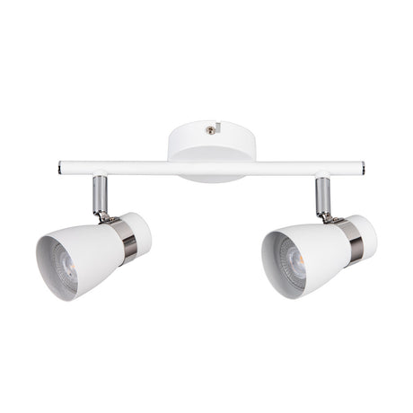 ENALI 280x80 2x GU10 Twin Spotlight Bar - White
