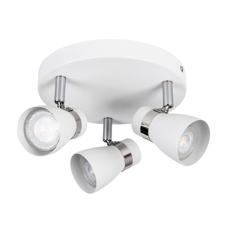 Enali Ø200 3x10W GU10 Triple Spot Ceiling Light - White