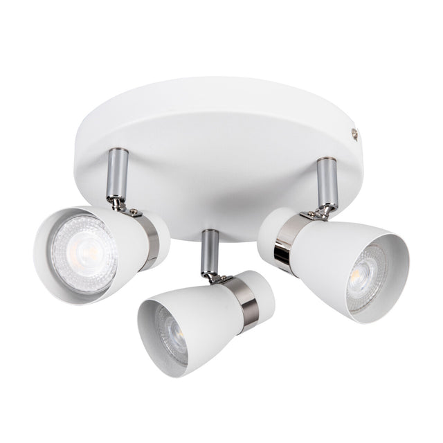 Enali Ø200 3x10W GU10 Triple Spot Ceiling Light - White