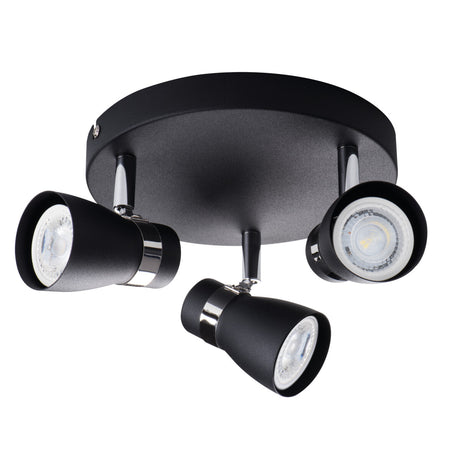 Enali Ø200 3 x GU10 Ceiling Light - Black