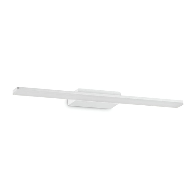 Introducing the Orbix LED Bathroom Mirror Light, a sleek and modern white wall-mounted fixture measuring 60cm in length. This minimalist light is crafted from powder-coated aluminum and features energy-efficient 18W LED technology with a warm 3000K color temperature, making it an ideal addition to contemporary interiors.