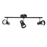 ENALI 470x80 3 x GU10 Triple Spotlight Bar - Black