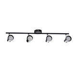 Enali 680x80 4 x GU10 Ceiling & Wall Bar Spotlight - Black