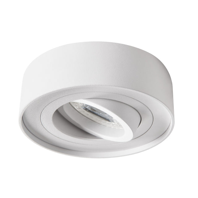 Adjustable GU10 Spotlight 30° Round 10W Max 85mm cut-out - White Mini