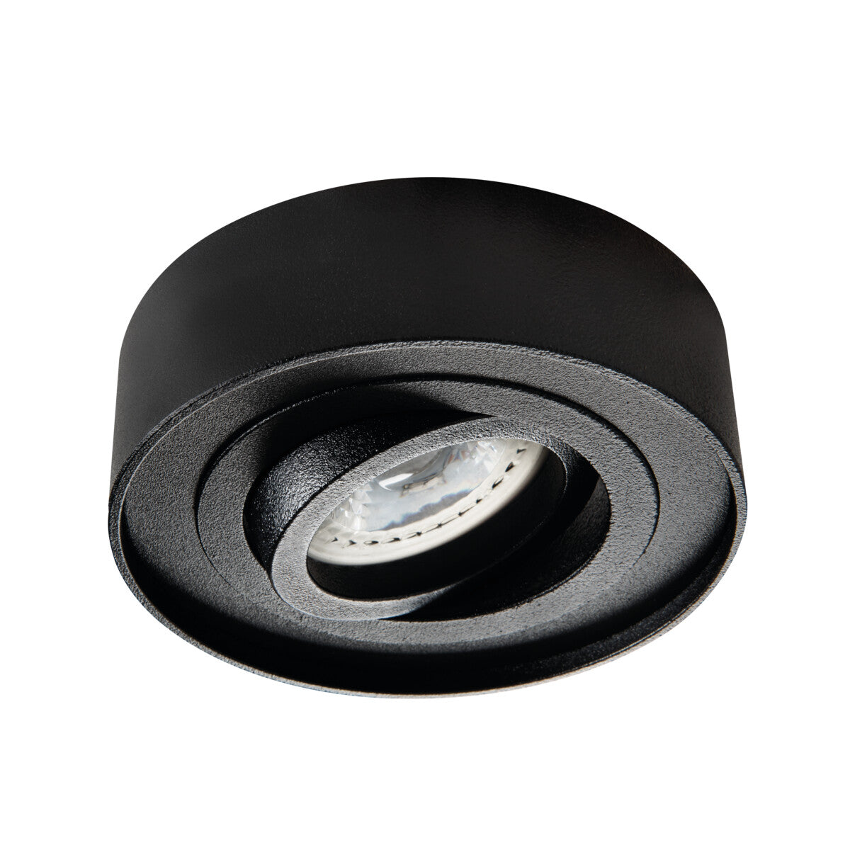 Adjustable GU10 Spotlight 30° 10W max Round 85mm cut-out - Black Mini