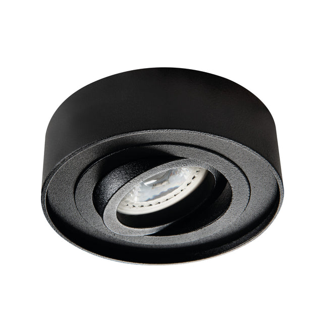 Adjustable GU10 Spotlight 30° 10W max Round 85mm cut-out - Black Mini