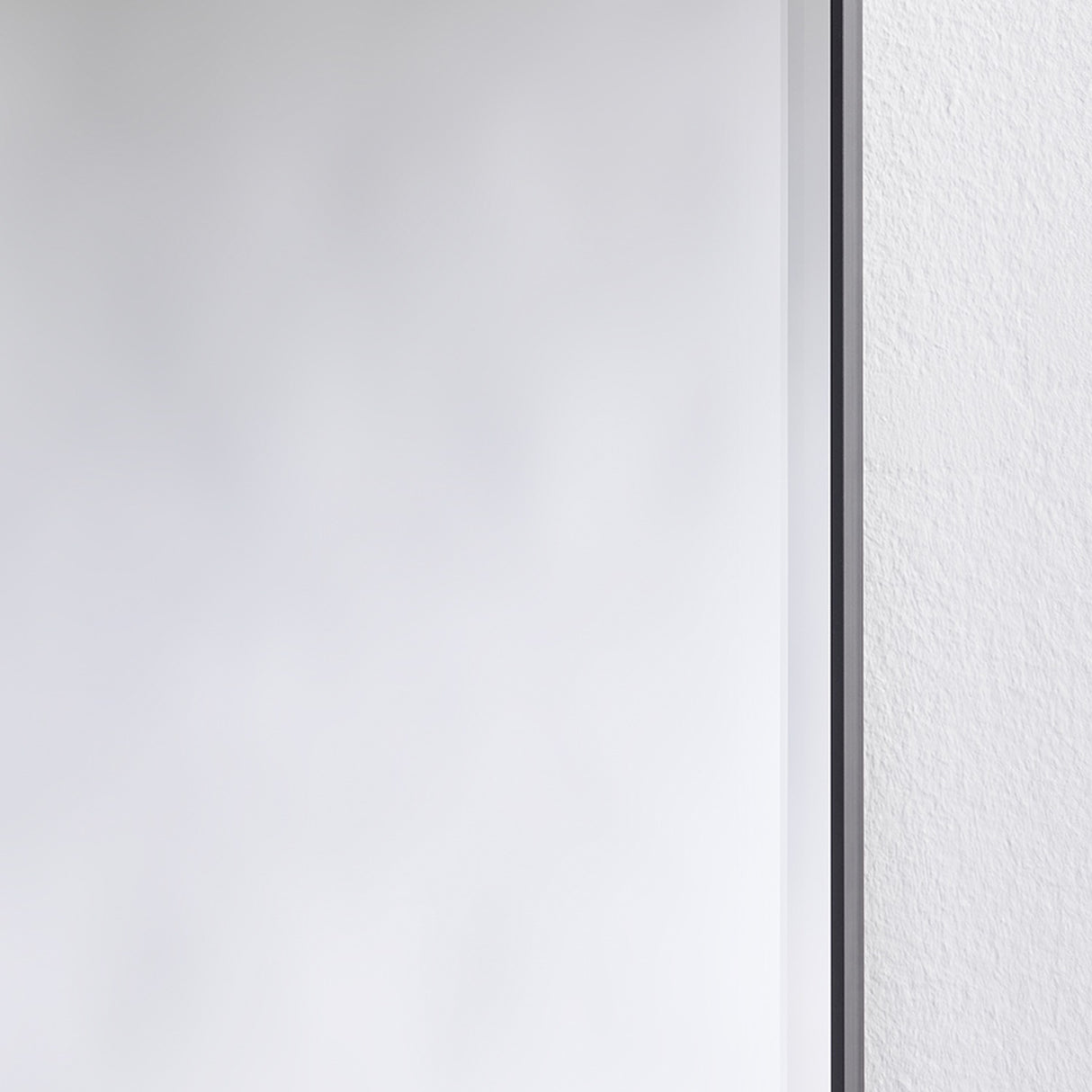 Finestra Flutes Textured Glass Wall Mirror 120cm - Black