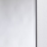 Finestra Flutes Textured Glass Wall Mirror 120cm - Black