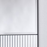 Finestra Flutes Textured Glass Wall Mirror 120cm - Black