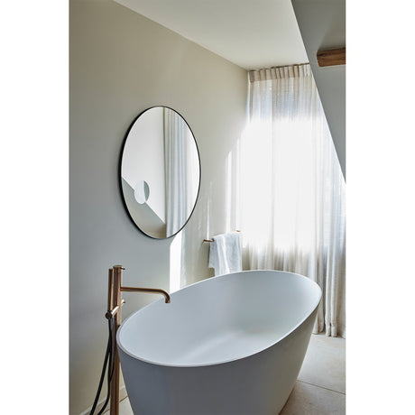 Hoop Zoom Black Round Wall Mirror 85cm - Magnifying