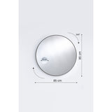 Hoop Zoom Black Round Wall Mirror 85cm - Magnifying