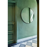 Hoop Black Round Wall Mirror 105cm