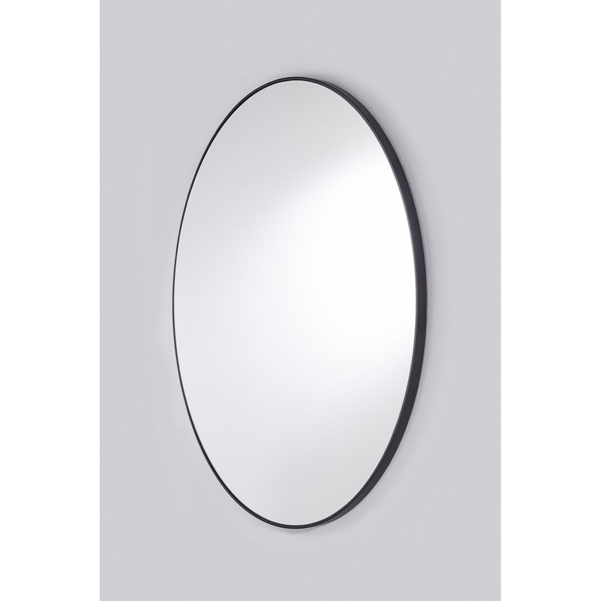 Hoop Black Round Wall Mirror 105cm