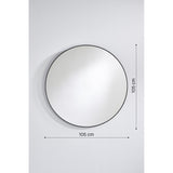 Hoop Black Round Wall Mirror 105cm