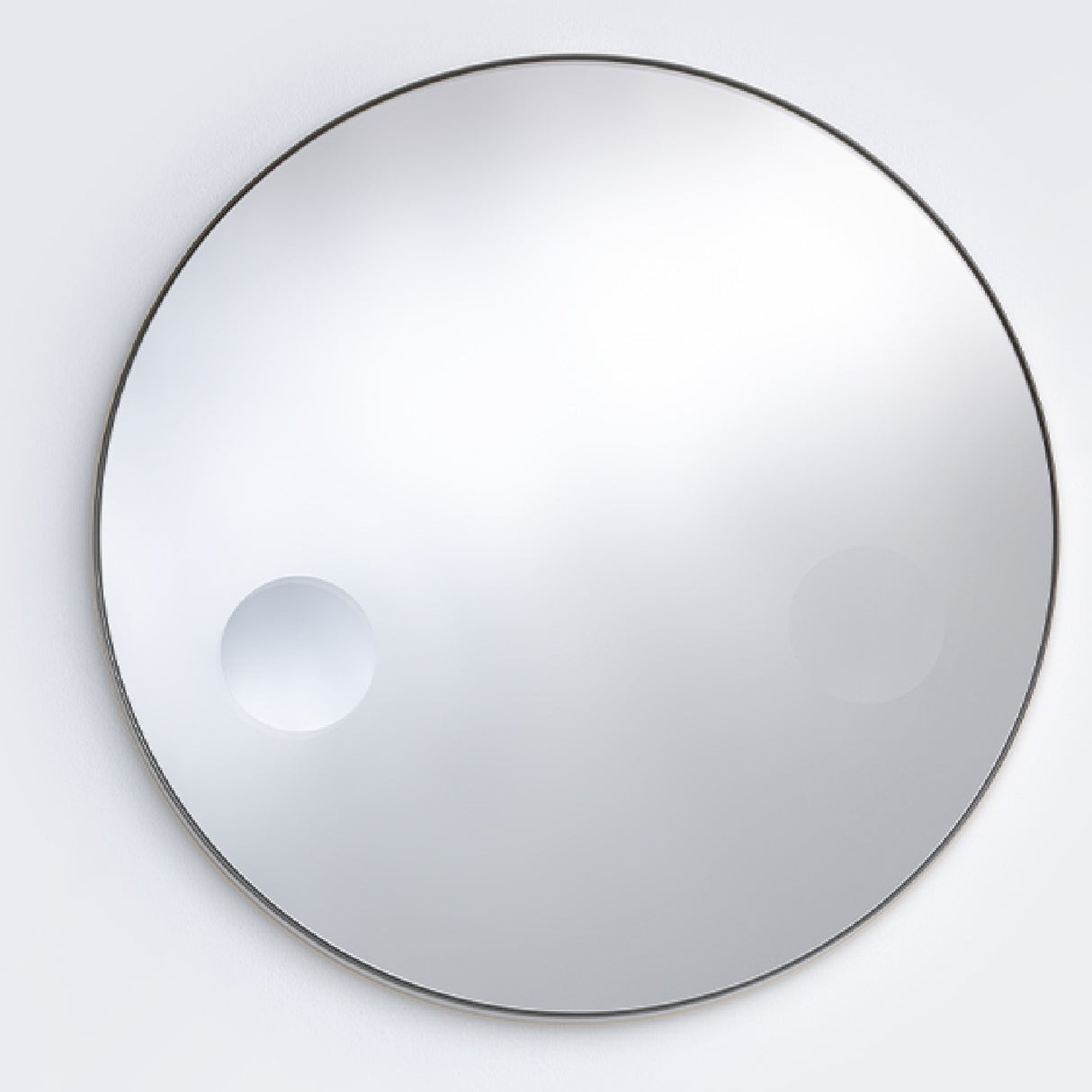 Hoop Zoom Black Round Wall Mirror 85cm - Magnifying