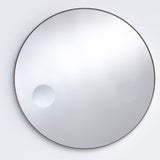 Hoop Zoom Black Round Wall Mirror 85cm - Magnifying