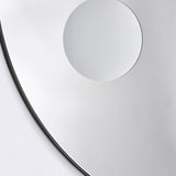 Hoop Zoom Black Round Wall Mirror 85cm - Magnifying