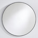 Hoop Black Round Wall Mirror 105cm