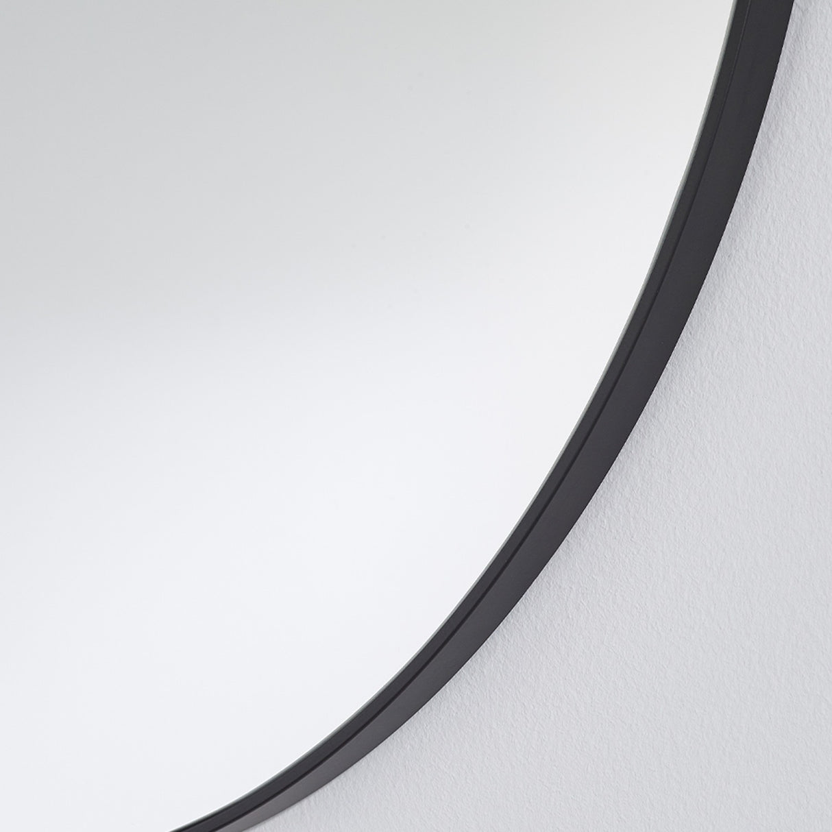 Hoop Black Round Wall Mirror 105cm