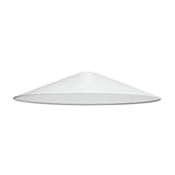 The Arion-2 Large Ceiling Lampshade/Rose in white, featuring a conical shape and smooth surface, offers superb light diffusion, highlighted against a plain white background.
