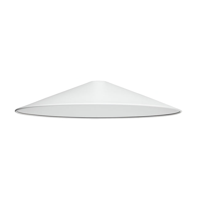 The Arion-2 Large Ceiling Lampshade/Rose in white, featuring a conical shape and smooth surface, offers superb light diffusion, highlighted against a plain white background.