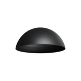 The Arion-1 Large Ceiling Lampshade/Rose in black is displayed against a plain white background, showcasing its dome-shaped design with a smooth matte finish and modern appeal.