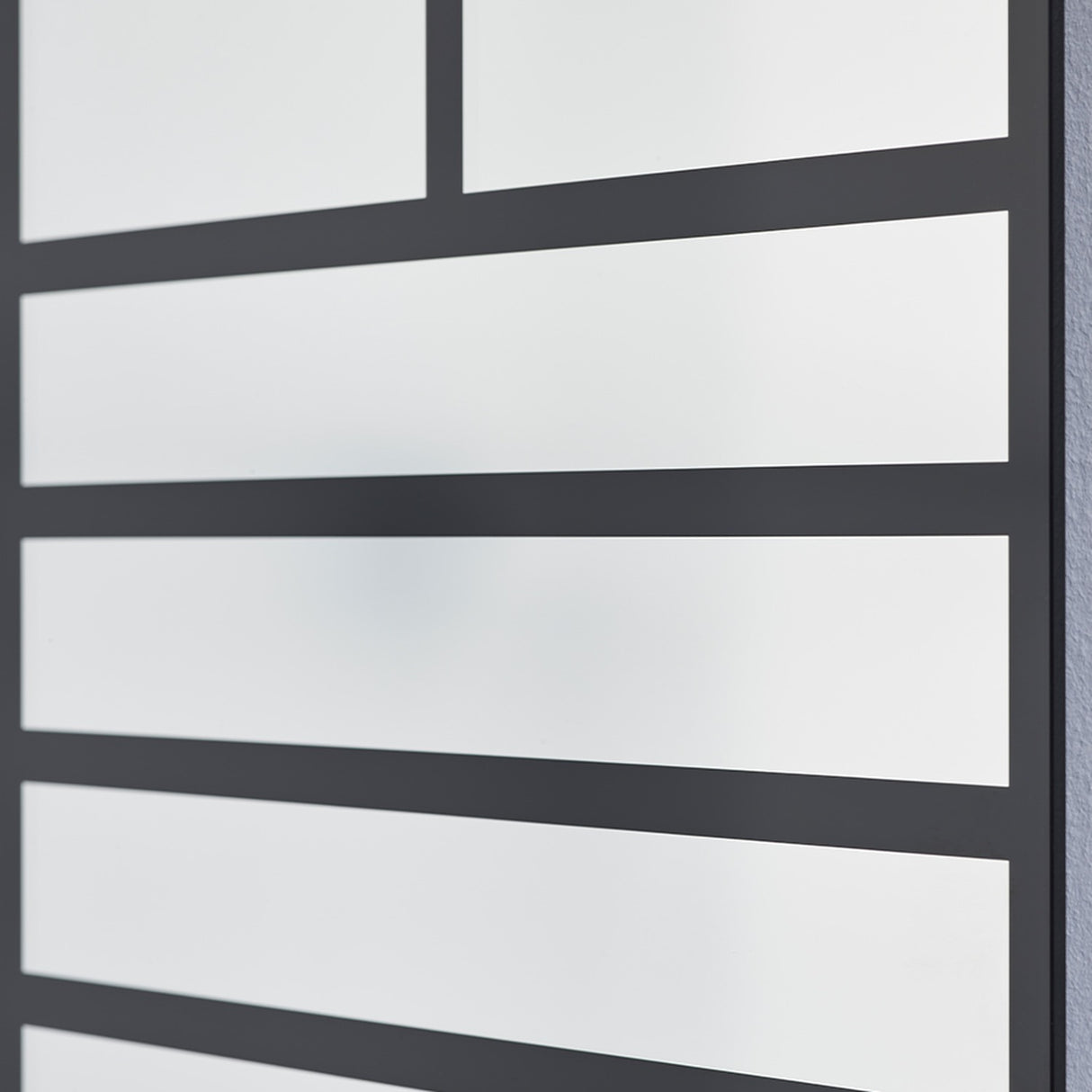 Grid Black Window Print Wall Mirror 158cm
