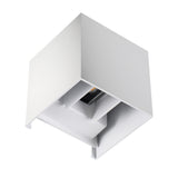 Reka 100x100 7W LED Outdoor Wall Light Up Down - White