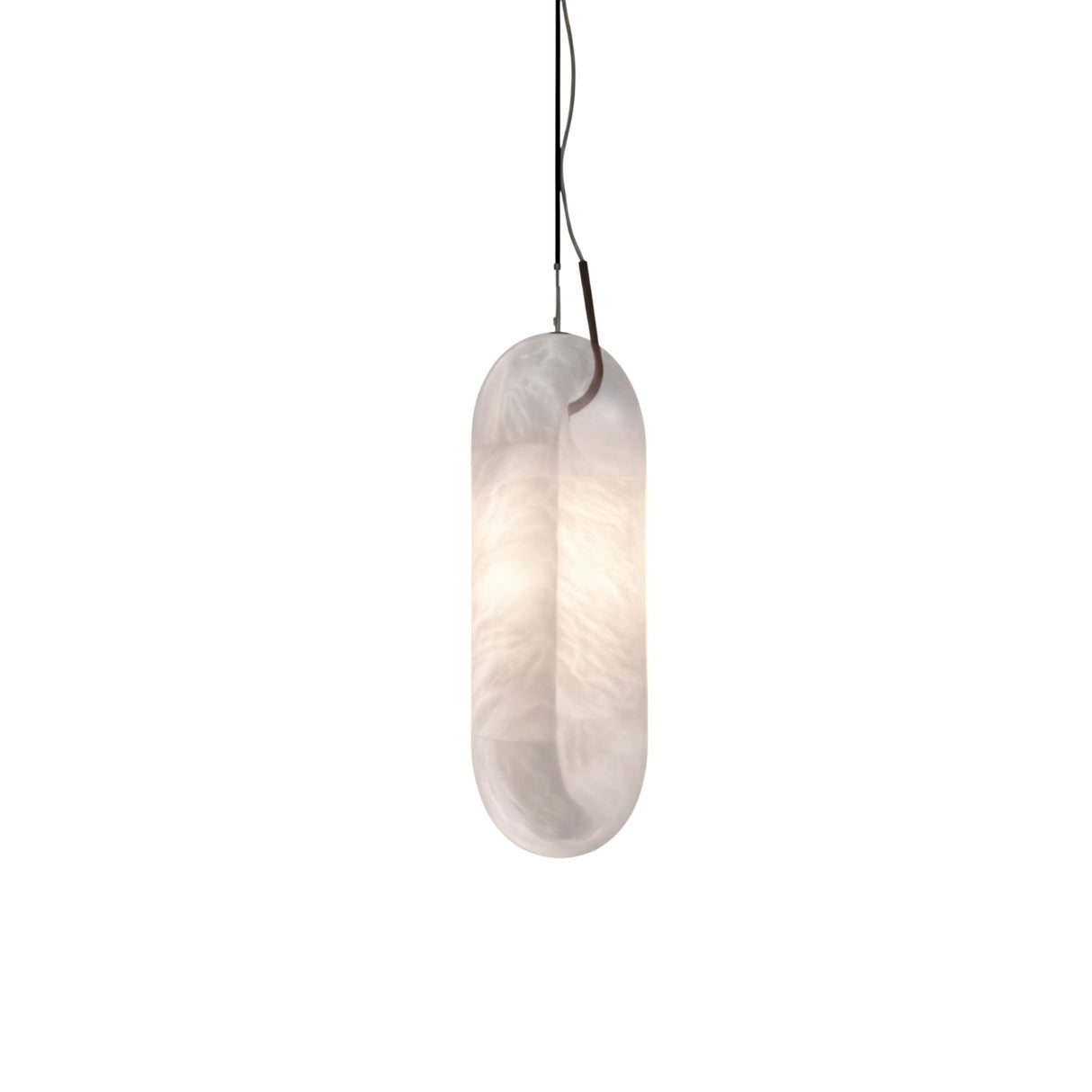 Serava LED Small Alabaster Single Pendant Light – Soft White