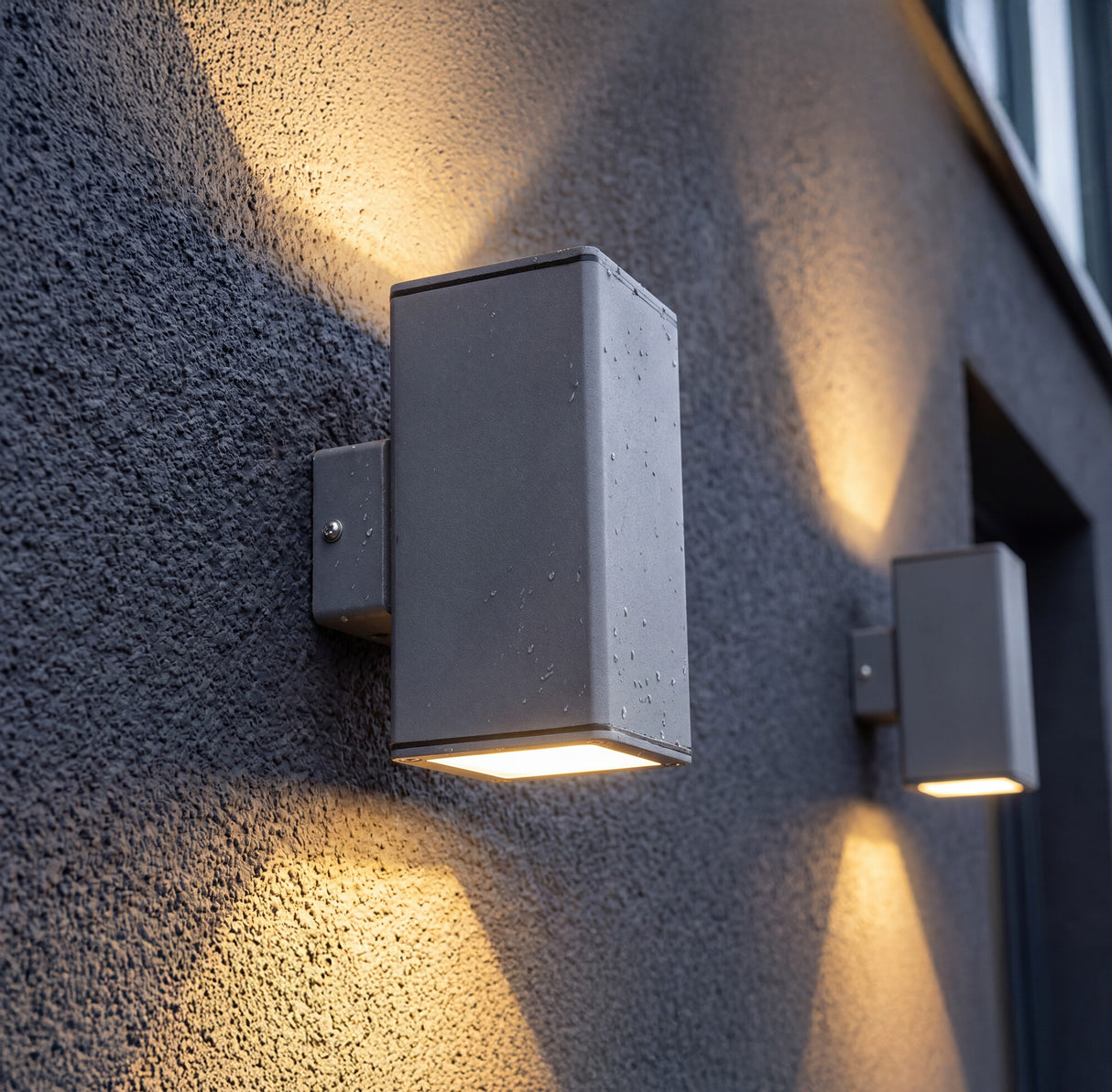 Gori EL Compact Twin GU10 Garden Spike Light IP44 - Anthracite
