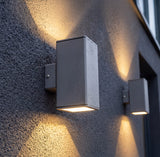 Gori EL Compact Twin GU10 Garden Spike Light IP44 - Anthracite