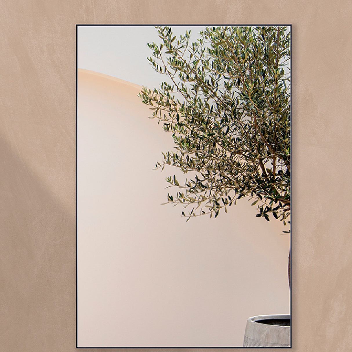 Lucka Outdoor Rectangular Garden Mirror 120cm - Black