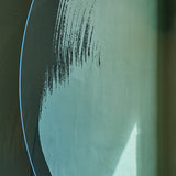Paint Round Brushed Glass Rotating Wall Mirror 90cm