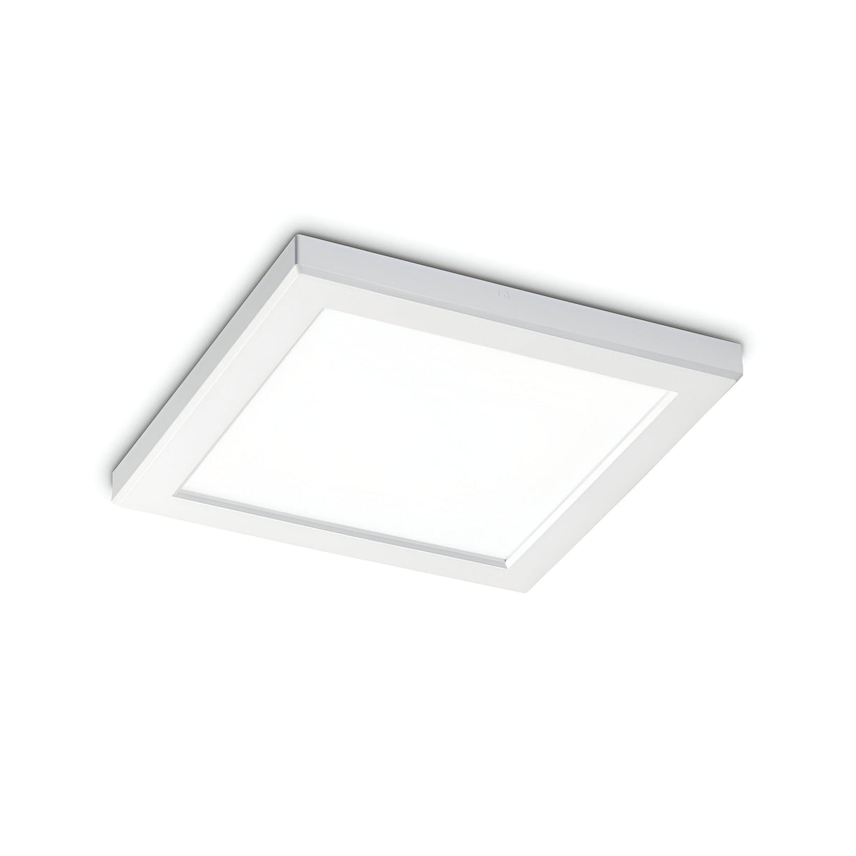 The Lucella Recessed Square LED Downlight - 20W features a flat, white frame and emits a bright 4000K glow, renowned for its energy efficiency.