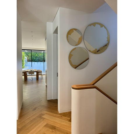 Ornato Gold Leaf Round Rotating Wall Mirror 100cm