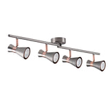 Mileno 720x100 4 x GU10 Bar Ceiling Light - Silver / Copper