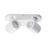 Laurin 220x70 2x10W GU10 Round Ceiling Light - White