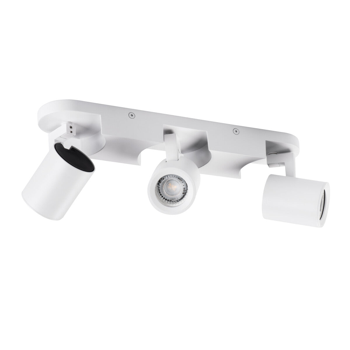 Laurin 340x70 3 x GU10 Round Ceiling Spotlight Bar - White