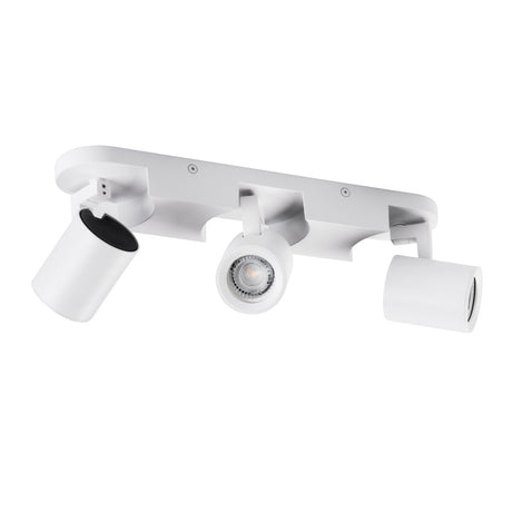 Laurin 340x70 3 x GU10 Round Ceiling Spotlight Bar - White