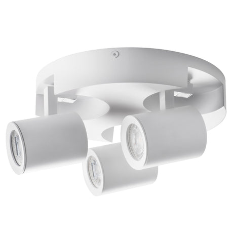 LAURIN Ø220 3x GU10 Round Ceiling Light - White