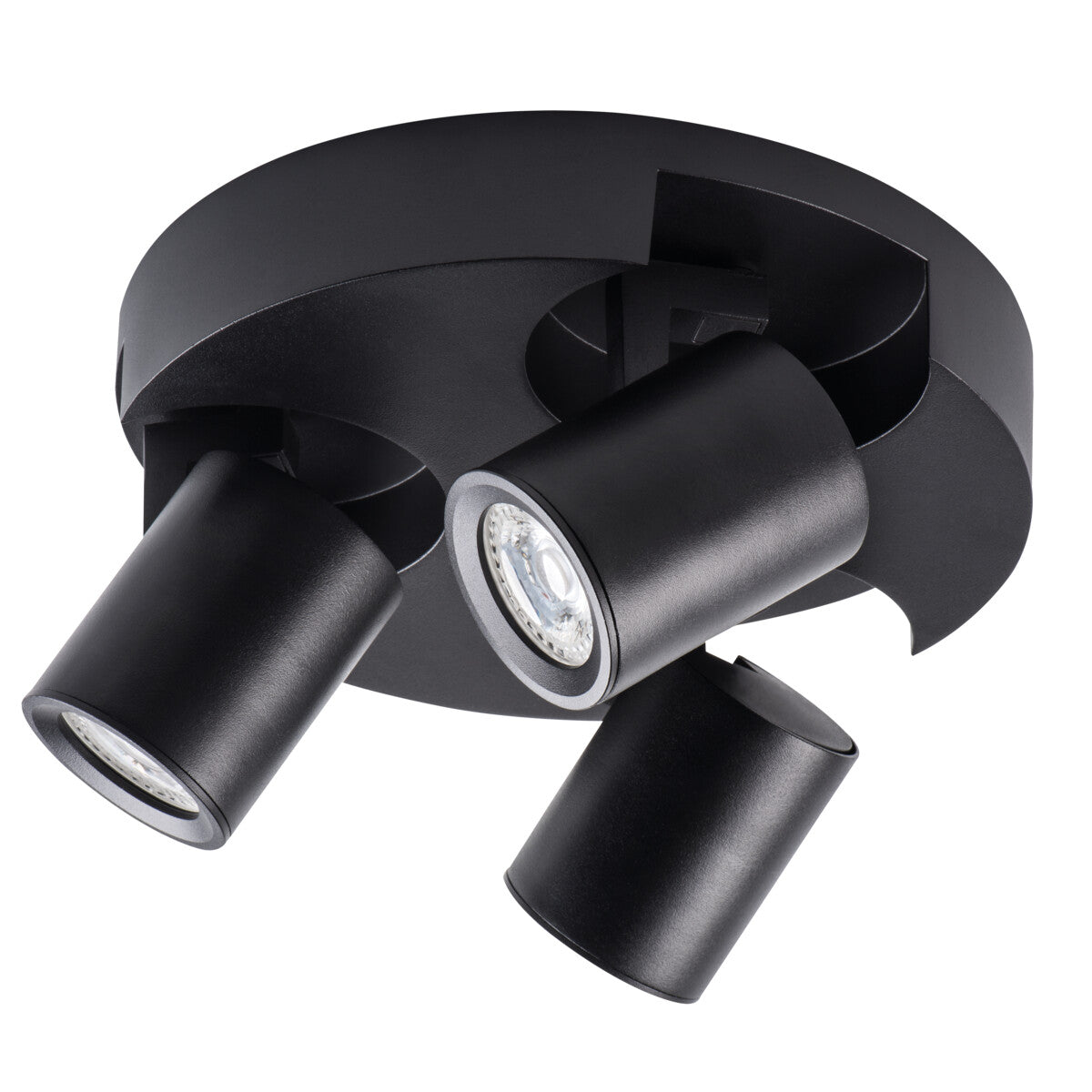 Laurin Ø220 3 x GU10 Round Ceiling Light - Black
