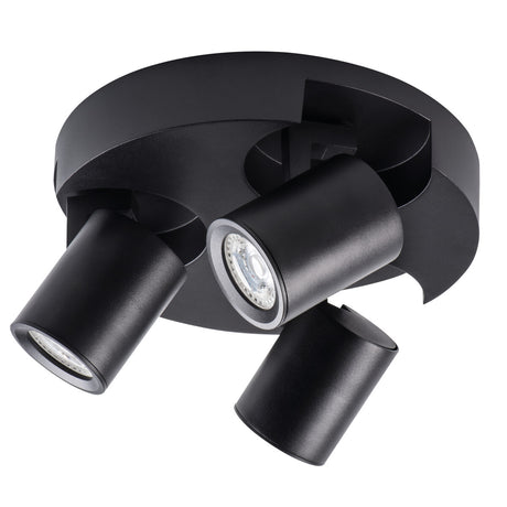Laurin Ø220 3 x GU10 Round Ceiling Light - Black