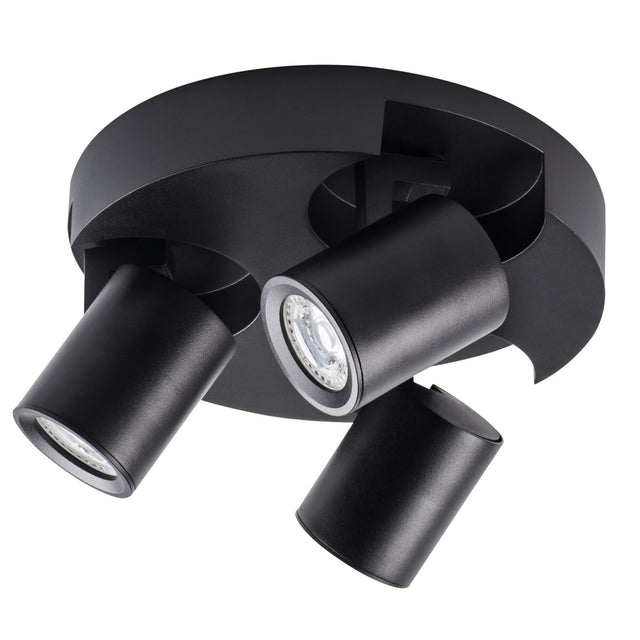 Laurin Ø220 3 x GU10 Round Ceiling Light - Black
